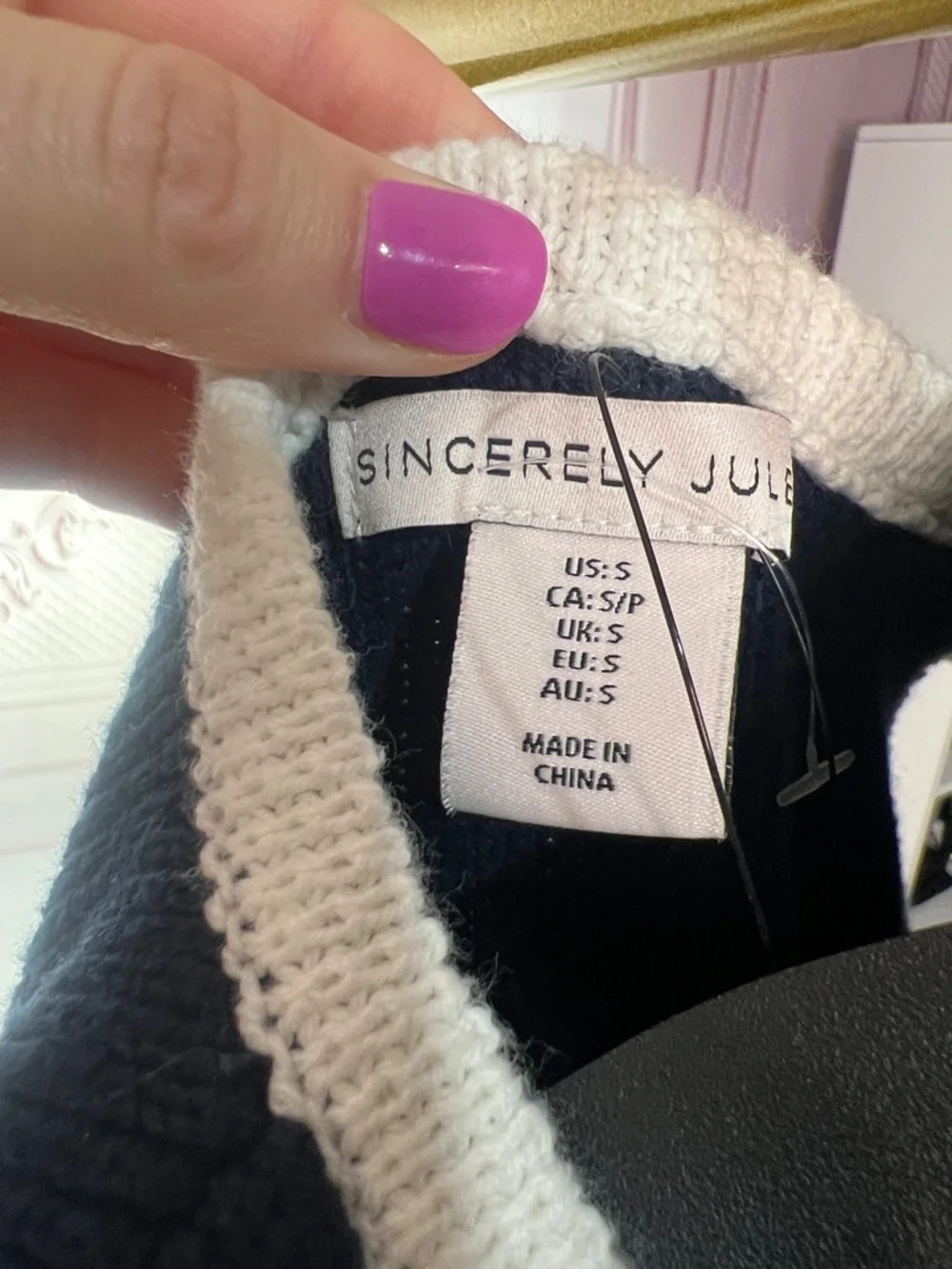 Sincerely Jules Navy Wide-Leg Knit Pants & Trimmed Vest Set - Picture 5 of 8
